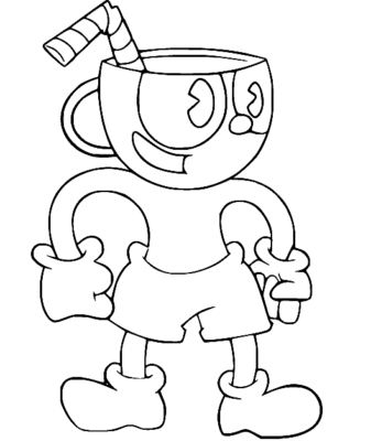 Cuphead Coloring Pages Printable for Free Download