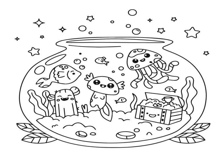 Kawaii Animal Coloring Pages Printable for Free Download