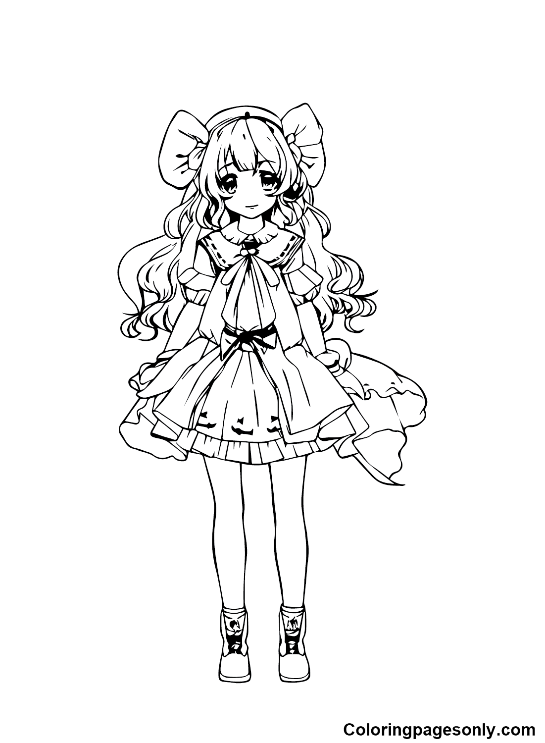 anime angels in love coloring pages