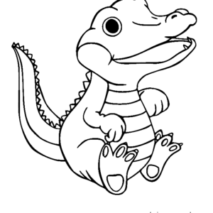 cute crocodile coloring pages
