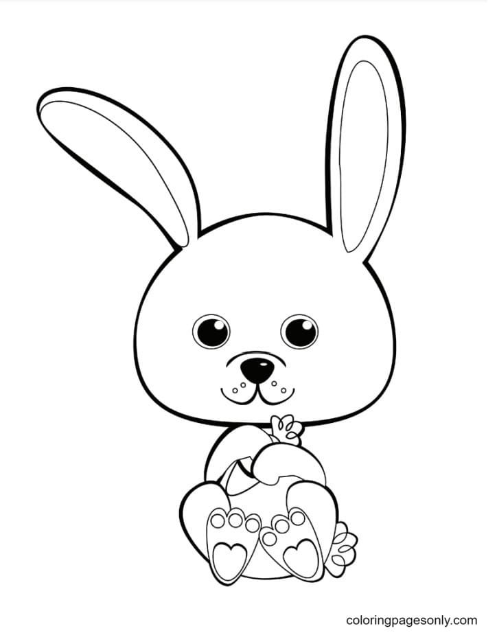 Cute Bunnies Coloring Pages Printable for Free Download