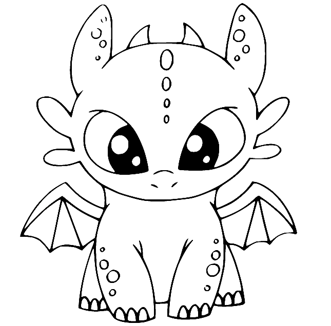 toothless sitting coloring pages