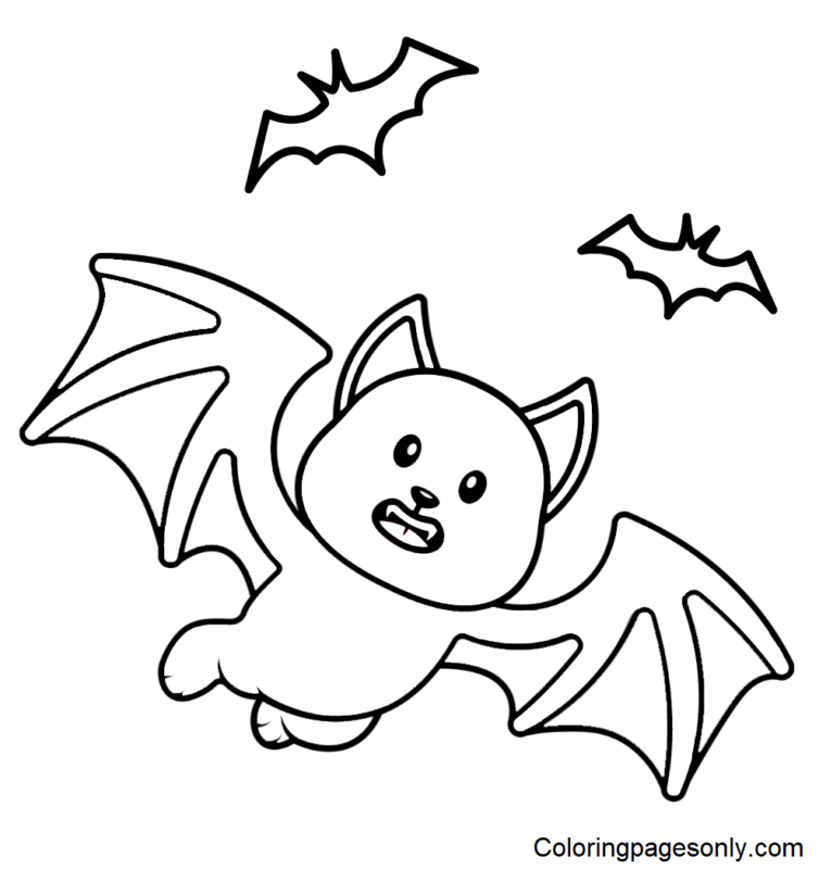 Bat Coloring Pages Printable for Free Download