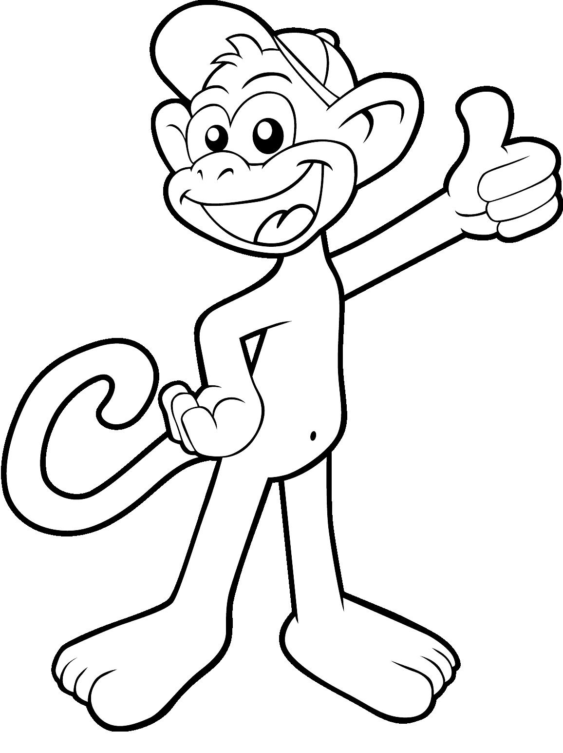 Monkey Coloring Pages Printable for Free Download