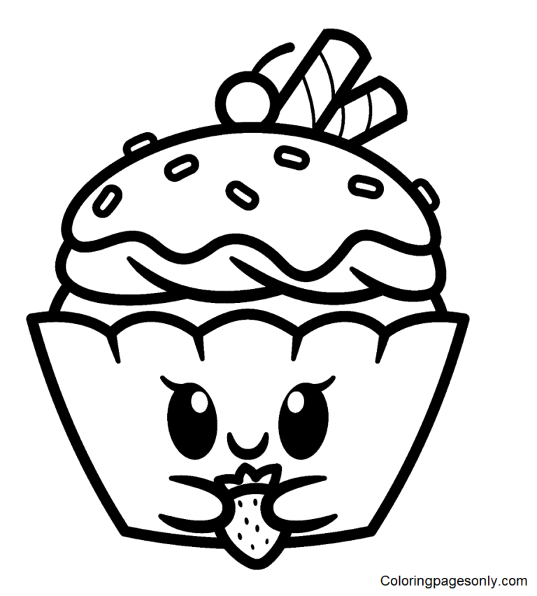 Cupcake Coloring Pages Printable for Free Download