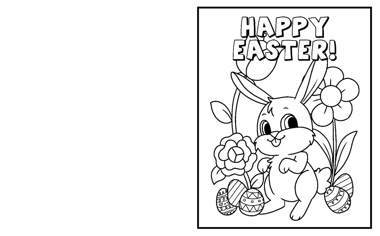 Easter Card Coloring Pages Printable For Free Download 3786