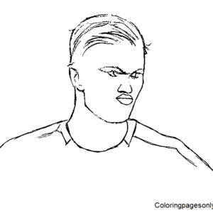 Erling Haaland Coloring Pages Printable for Free Download