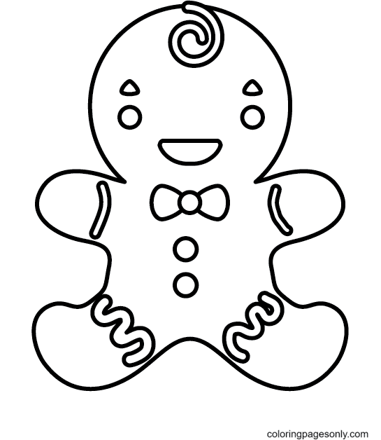 gingerbread boy coloring page