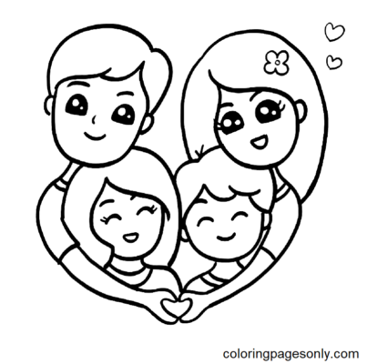 Family Coloring Pages Printable for Free Download