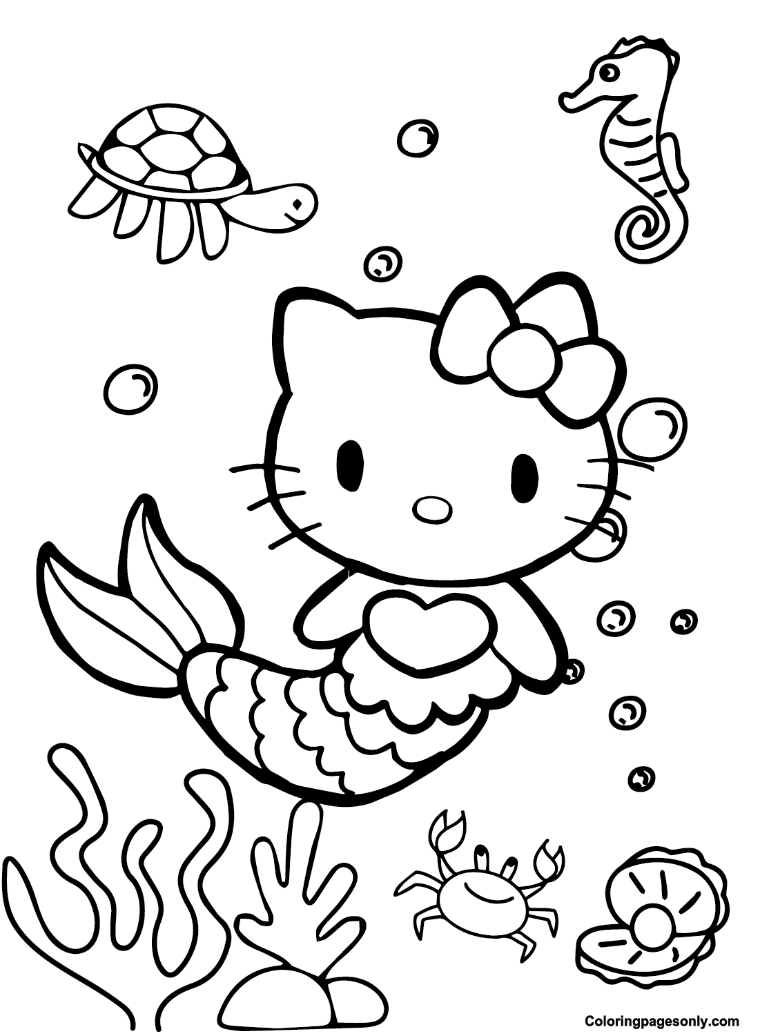 hello kitty dancing coloring pages