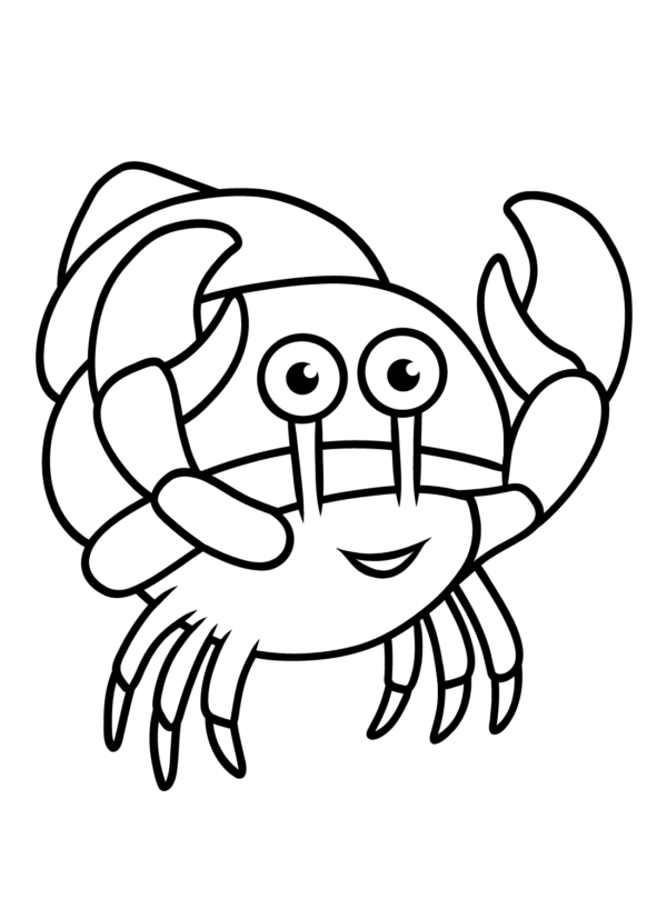 Hermit Crab Coloring Pages Printable for Free Download