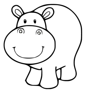 Hippo Coloring Pages Printable for Free Download