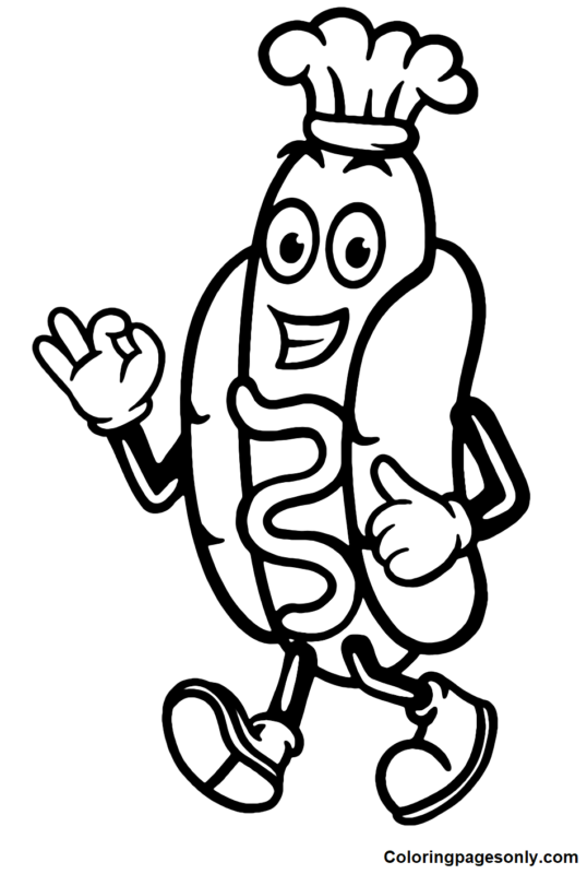 Hot Dog Coloring Pages Printable For Free Download