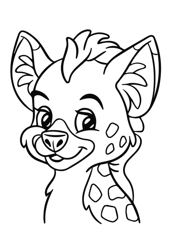 Hyena Coloring Pages Printable for Free Download