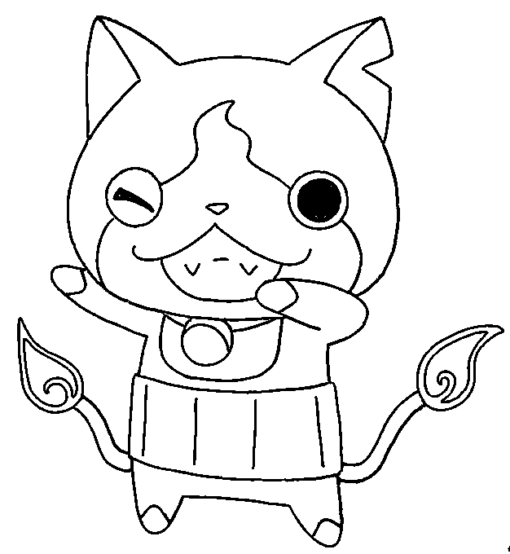 Jibanyan Coloring Pages Printable for Free Download