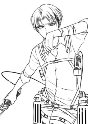 Levi Ackerman Coloring Pages Printable for Free Download