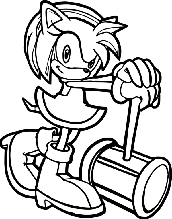 Amy Rose Coloring Pages Printable For Free Download