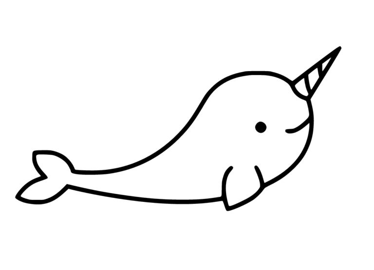 Narwhal Coloring Pages Printable for Free Download