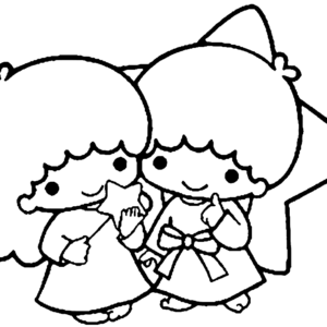 Little Twin Stars Coloring Pages Printable for Free Download