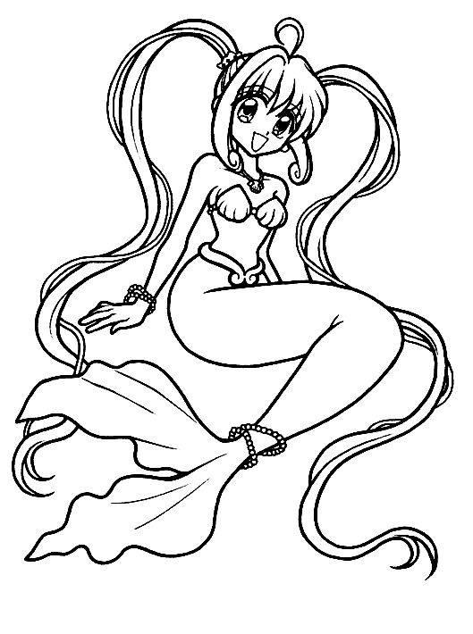 mermaid melody luchia coloring pages