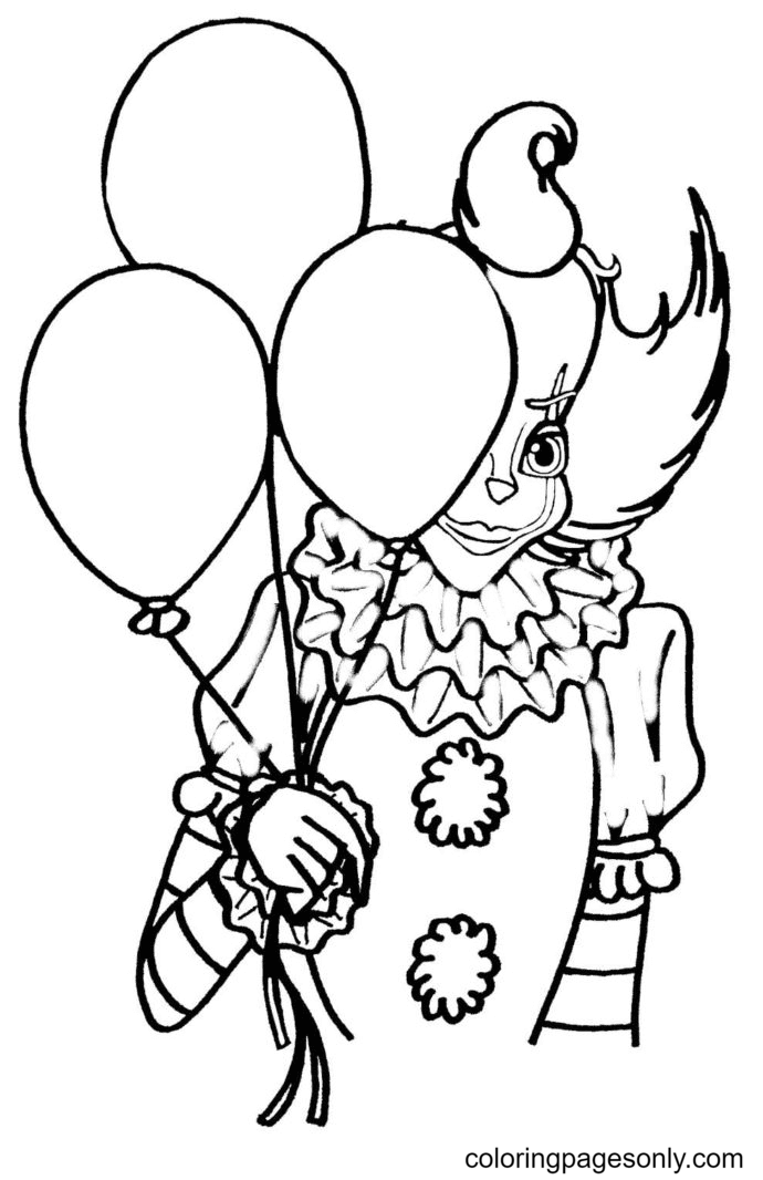 Desenhos de Pennywise para Colorir e Imprimir - Pintar Grátis Online