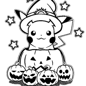 Pokemon Halloween Coloring Pages Printable for Free Download