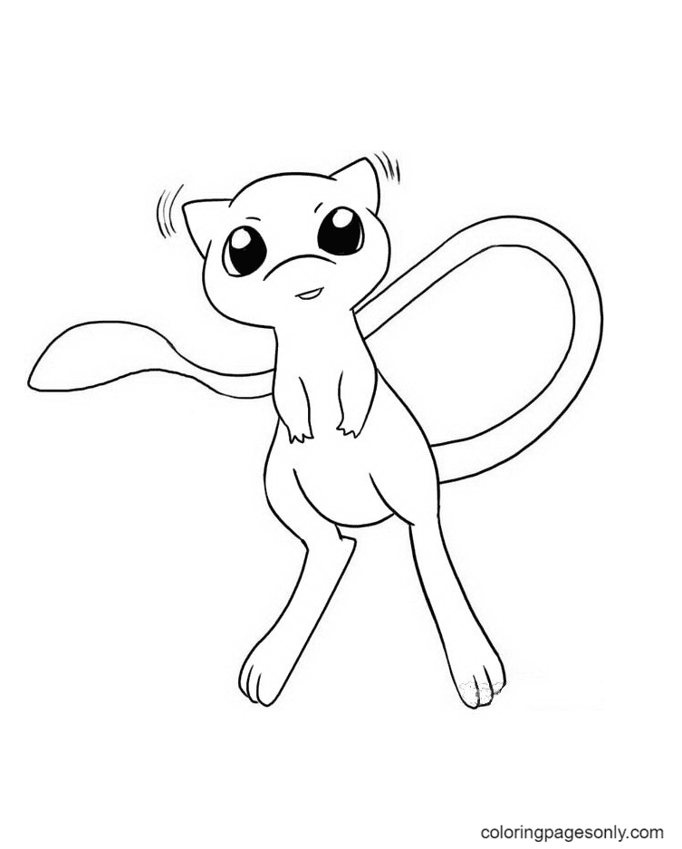 printable mew coloring pages  Pokemon coloring pages, Cartoon coloring  pages, Pokemon mew
