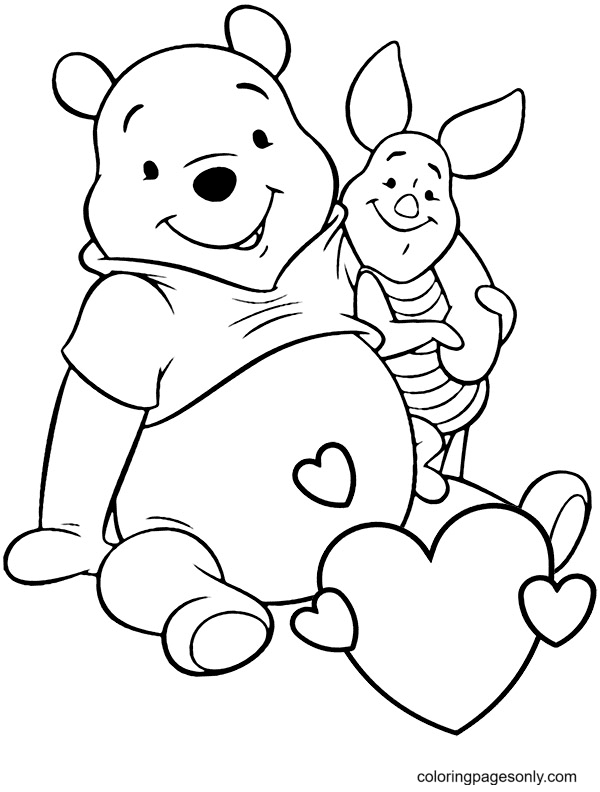 baby winnie the pooh piglet coloring pages