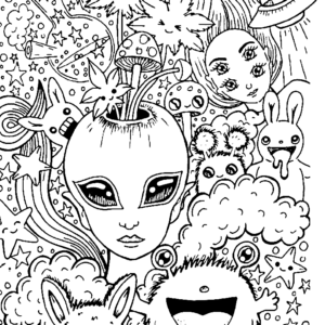 Psychedelic Coloring Book for Adults 100 Pages