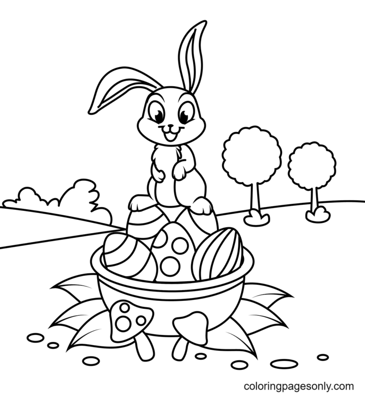 Easter Bunny Coloring Pages Printable for Free Download