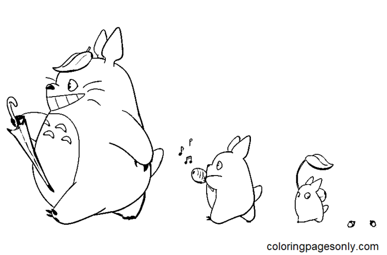 My Neighbor Totoro Coloring Pages Printable for Free Download