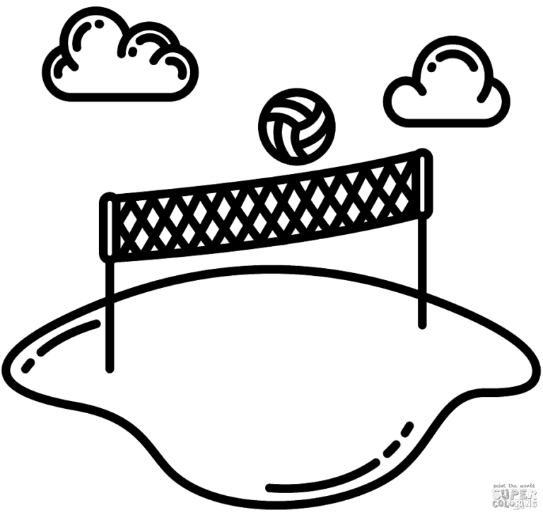 Volleyball Coloring Pages Printable for Free Download