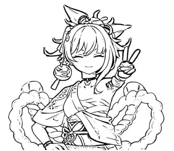 Yoimiya Coloring Pages Printable for Free Download