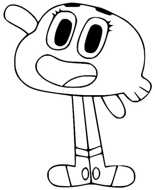 The Amazing World of Gumball Coloring Pages Printable for Free Download