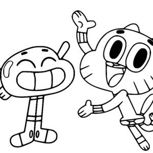 The Amazing World of Gumball Coloring Pages Printable for Free Download