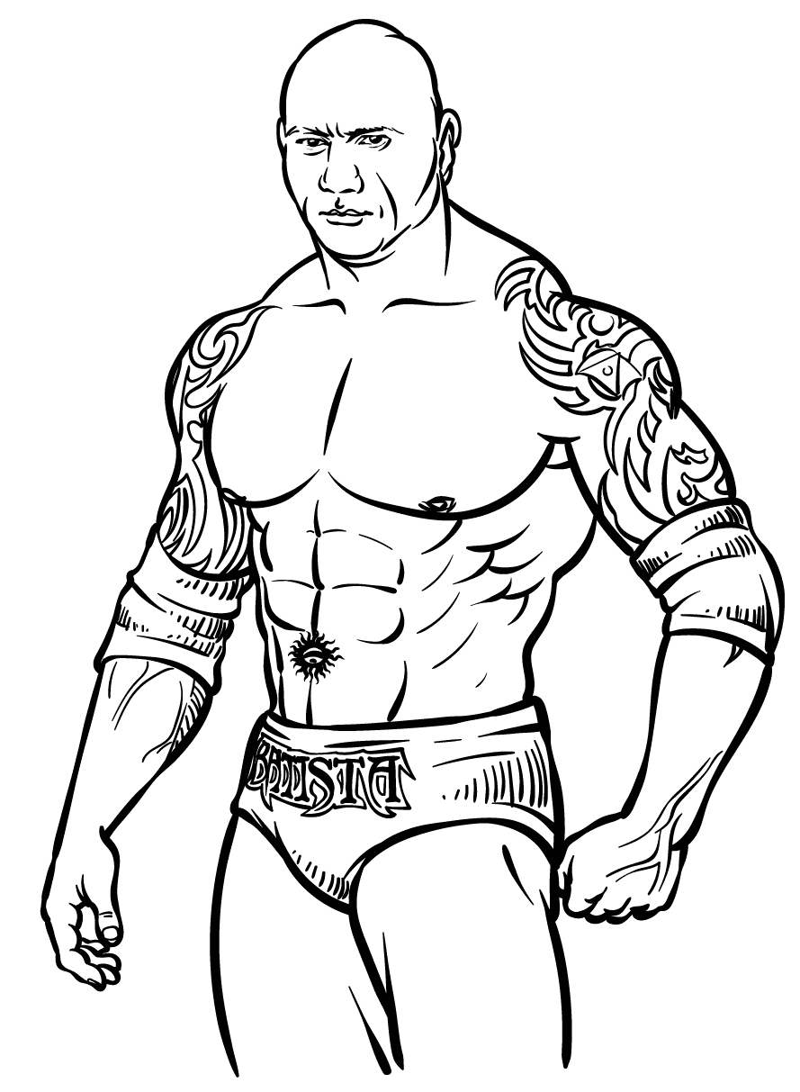 WWE Coloring Pages Printable for Free Download