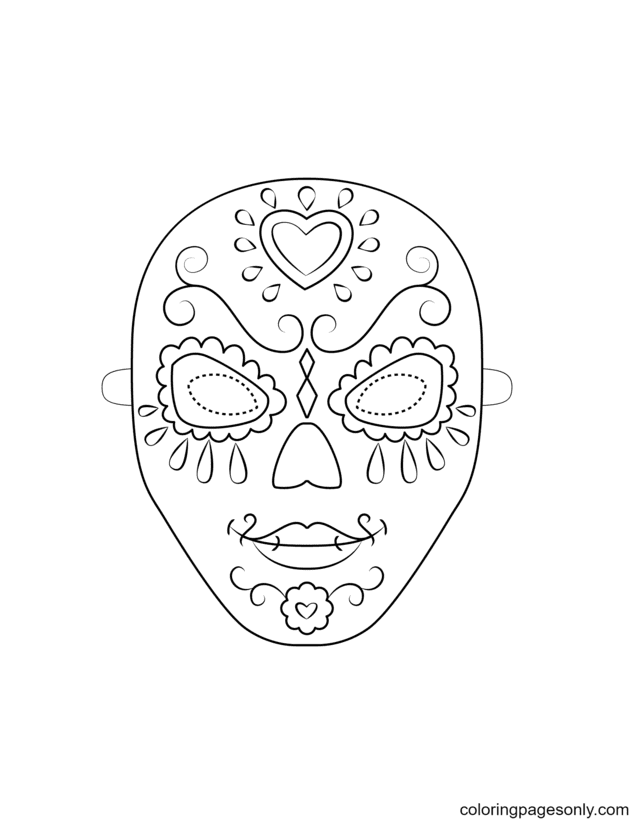 Halloween Masks Coloring Pages Printable for Free Download