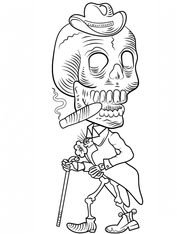 Day Of The Dead Coloring Pages Printable for Free Download