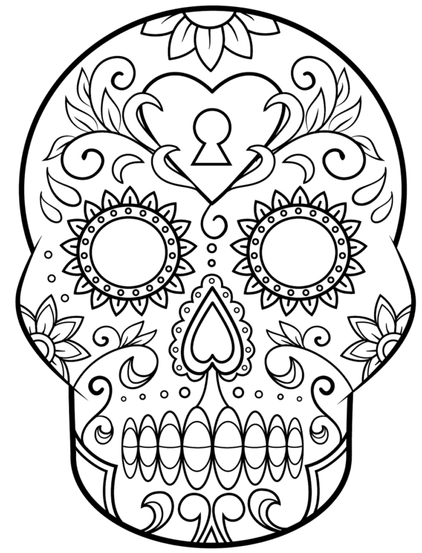 Day Of The Dead Coloring Pages Printable for Free Download