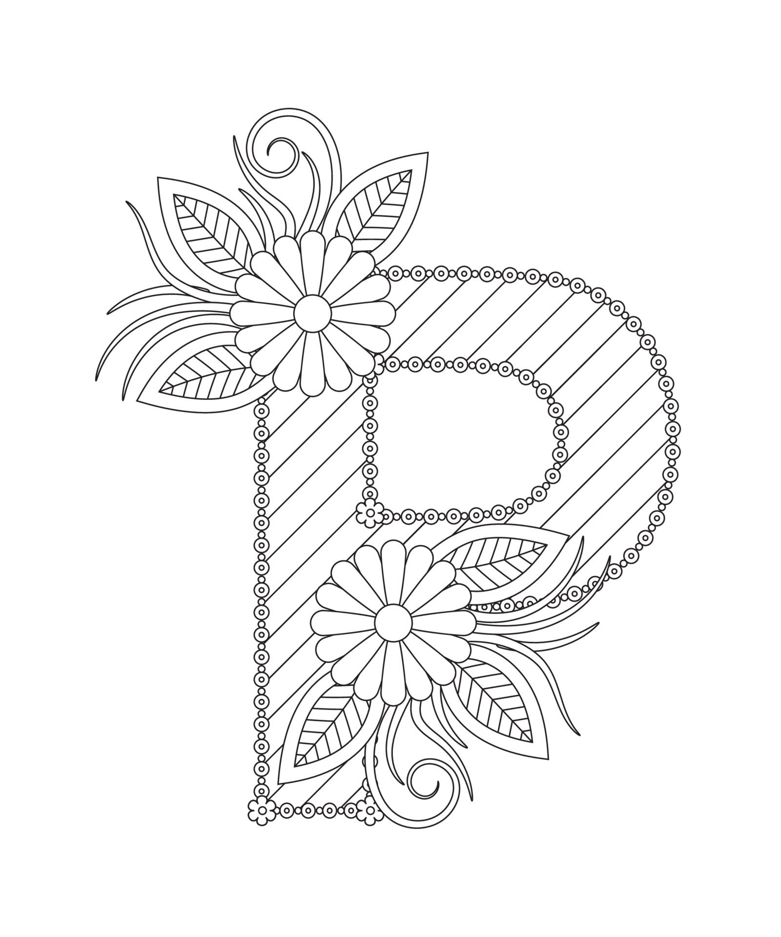 Letter P Coloring Pages Printable for Free Download