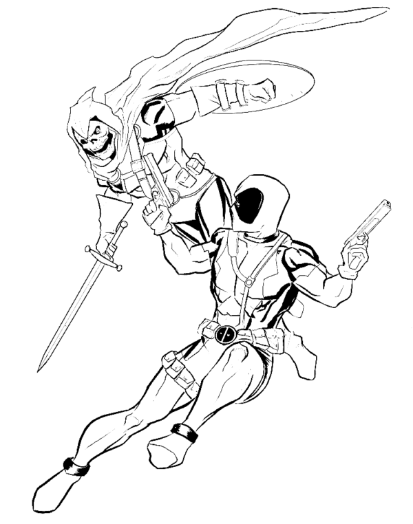 Deadpool Coloring Pages Printable for Free Download