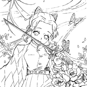 Shinobu Kochou Coloring Pages Printable for Free Download