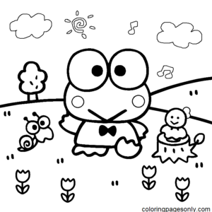 Keroppi Coloring Pages Printable for Free Download