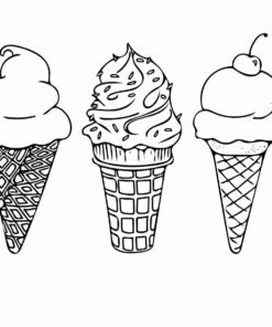 Cute Ice Cream Coloring Pages Printable for Free Download