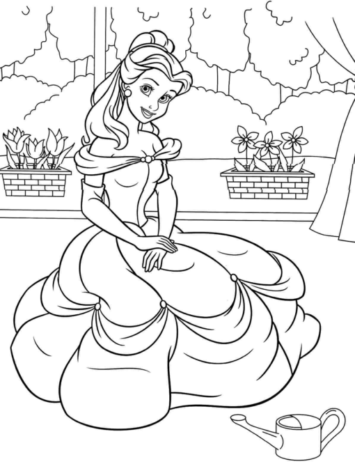 Belle Coloring Pages Printable for Free Download