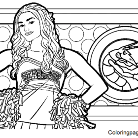 10 Disney Zombies Movie Coloring Pages to Print