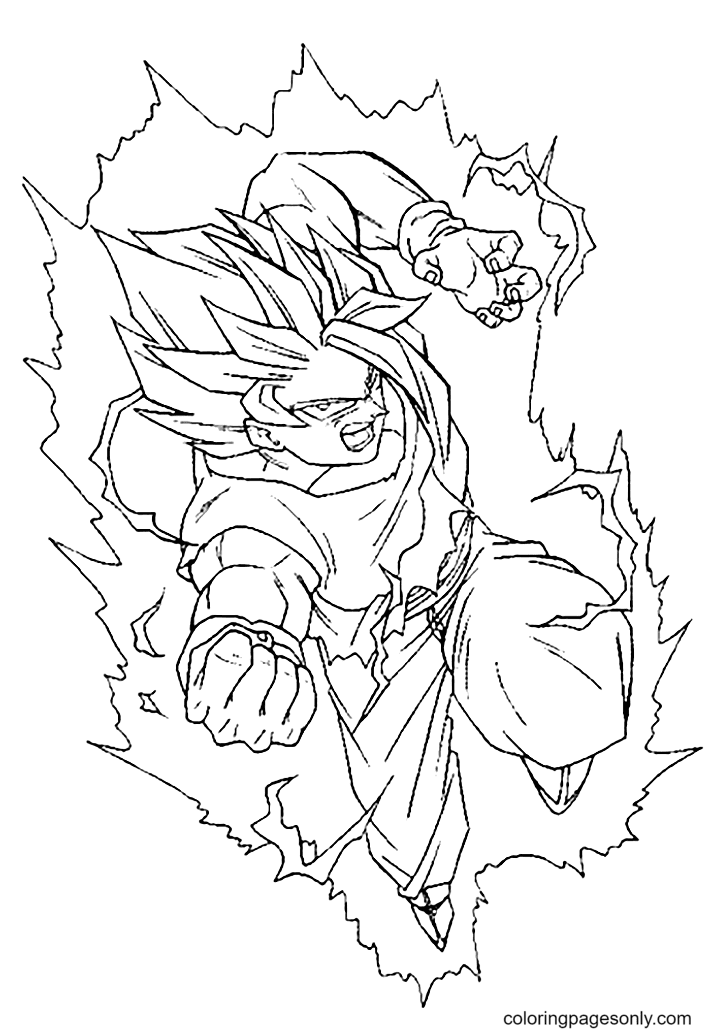 Son Goku Coloring Pages Printable for Free Download