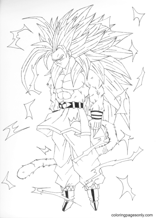 Son Goku Coloring Pages Printable for Free Download