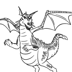 shrek dragon coloring pages