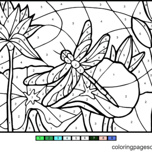 Color by Number Coloring Pages Printable for Free Download